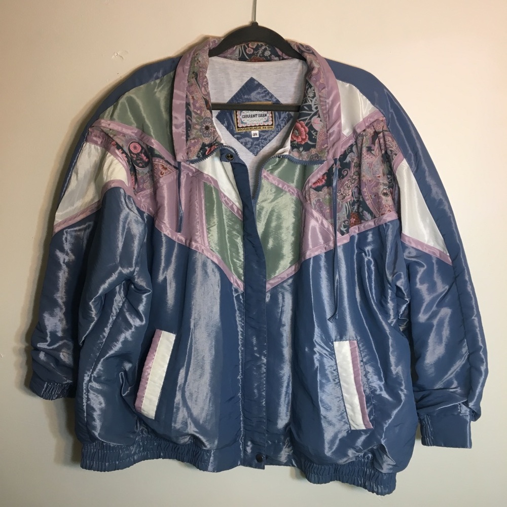 Vintage Current Seen Nylon Filled Bomber Jacket - Picture 1 of 4